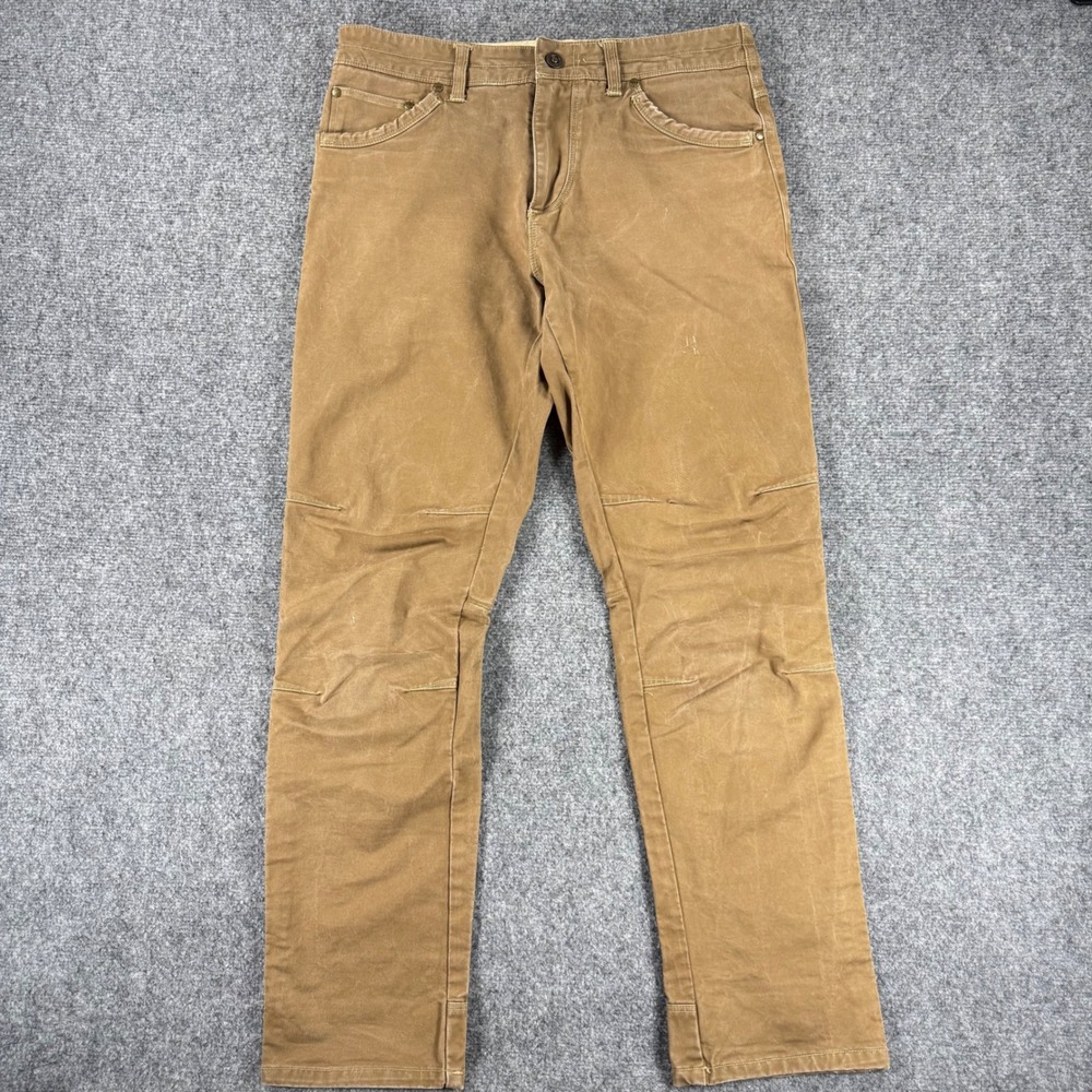 Kuhl Free Rydr Vintage Patina Tapered Pants Mens 33x32 Tan Brown Cotton Stretch